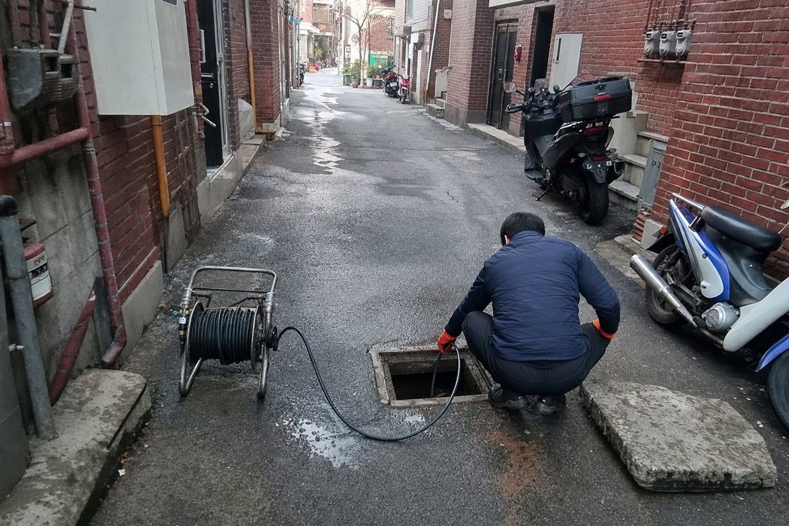 평택 하수구막힘 고압 세척 작업
