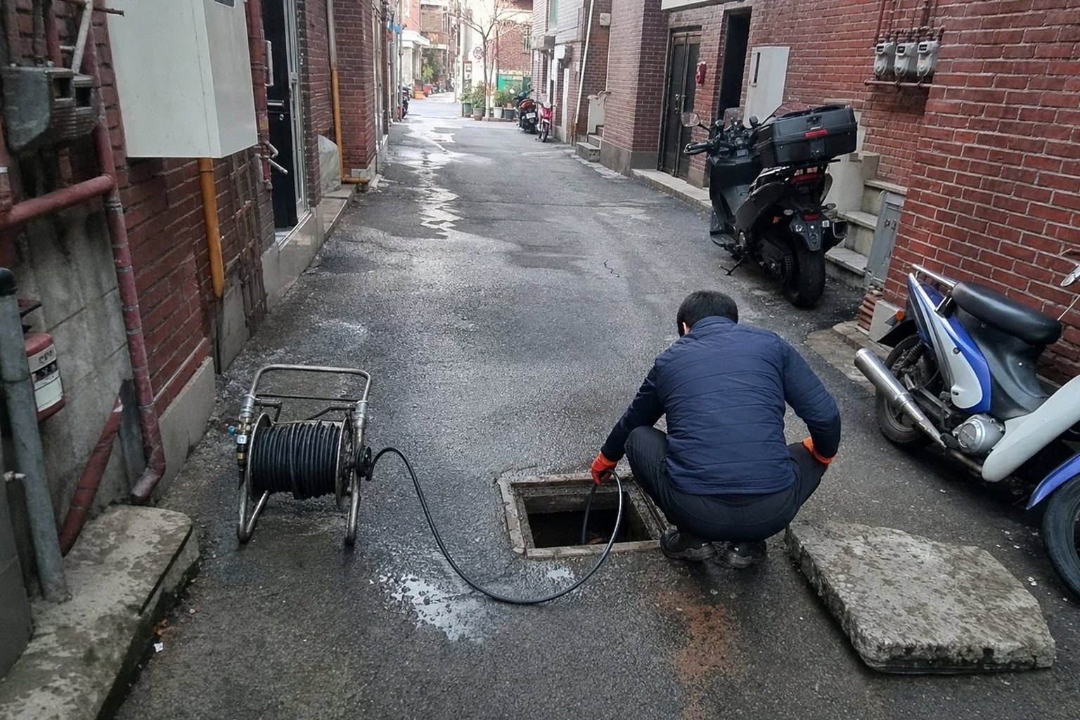 연천 하수구막힘 고압 세척 작업